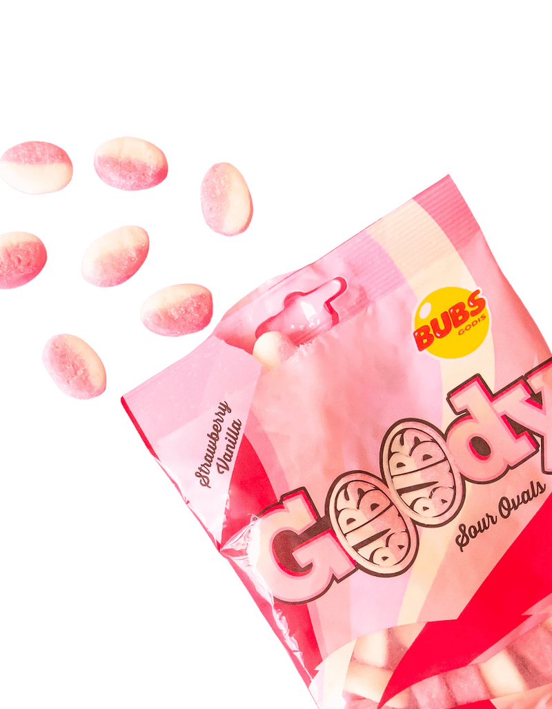 BUBS Goody Sour Ovals Strawberry Vanilla Candy image number 1