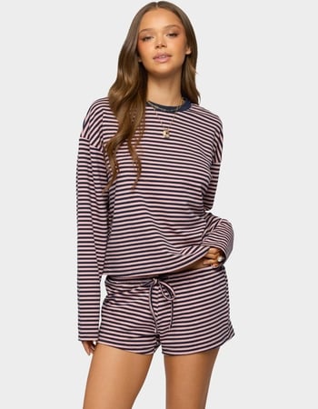 EDIKTED Jainee Striped Long Sleeve Tee Primary Image