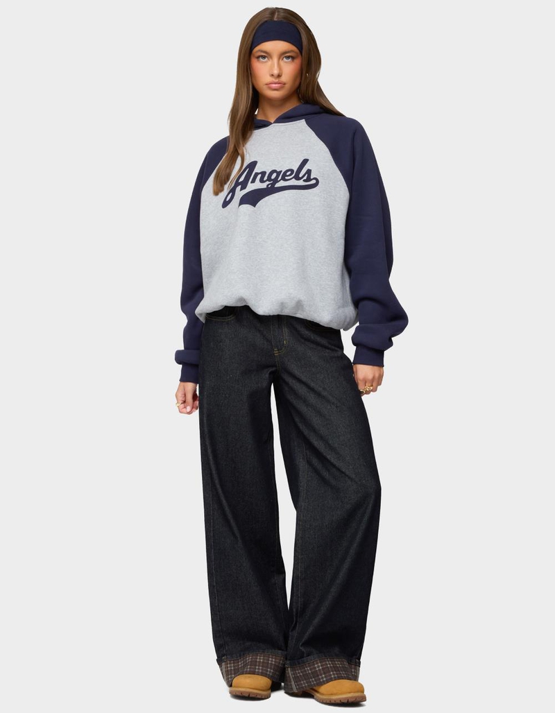 EDIKTED Angels Raglan Oversized Hoodie image number 4