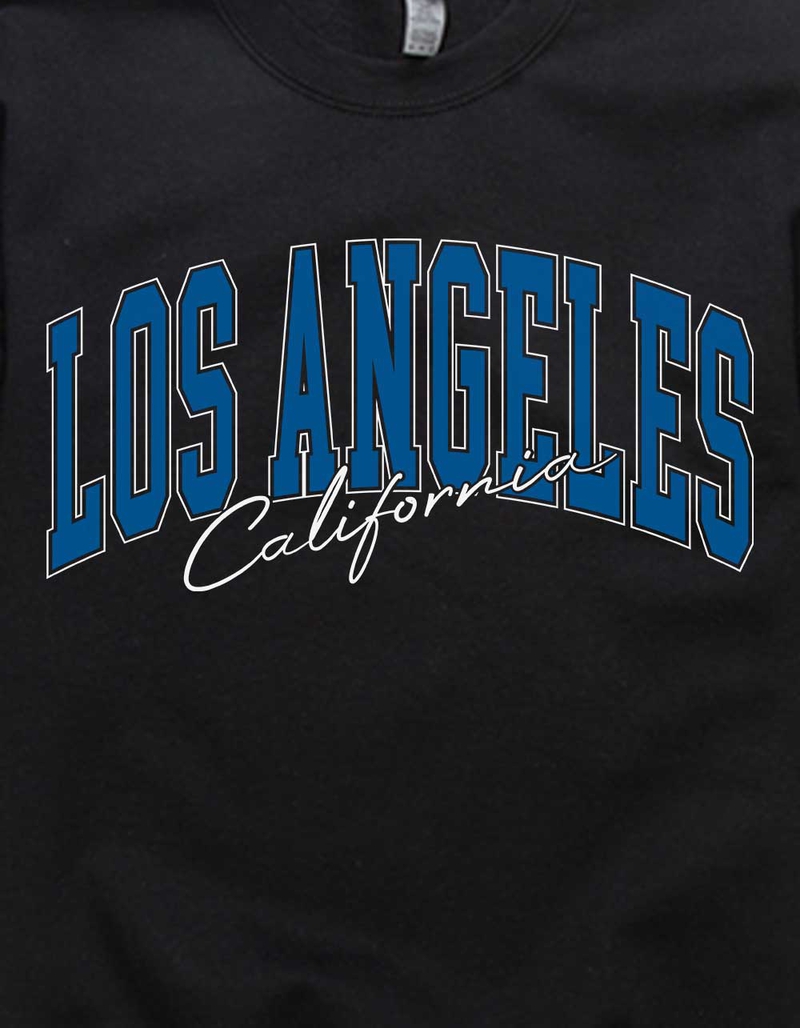 LOS ANGELES California Script Unisex Crewneck Sweatshirt BLACK Tillys