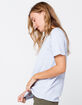FULL TILT Essentials Slub Womens Light Blue Tee image number 2
