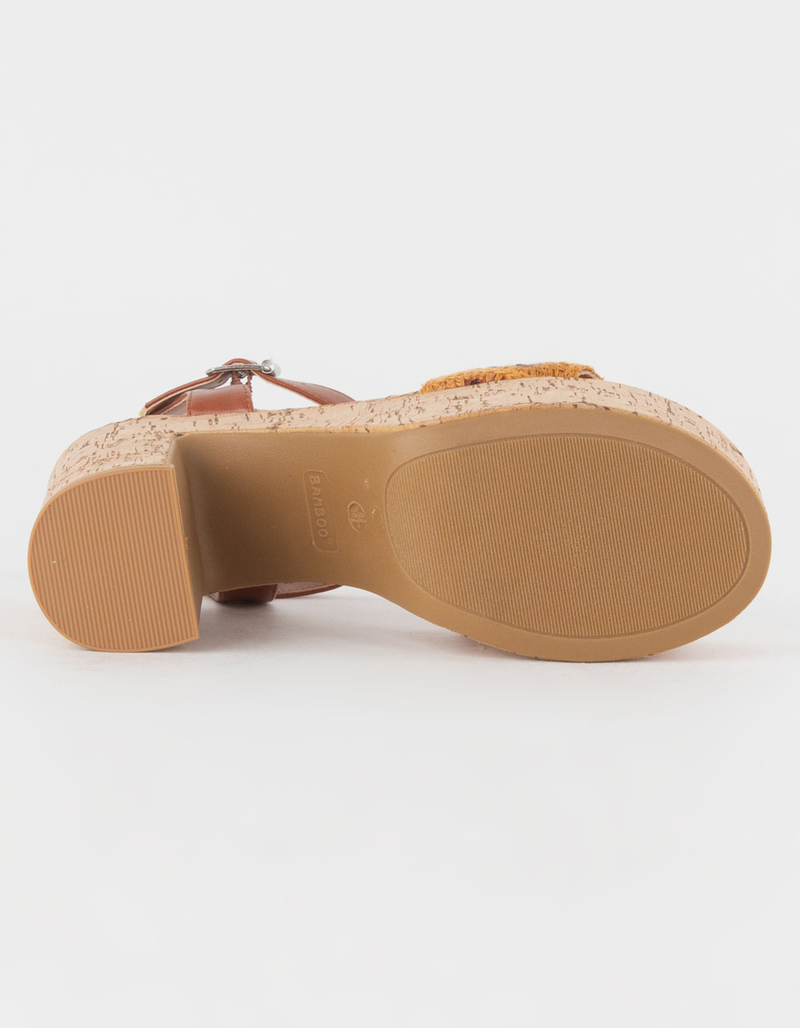 BAMBOO Crochet Womens Platform Sandals image number 2