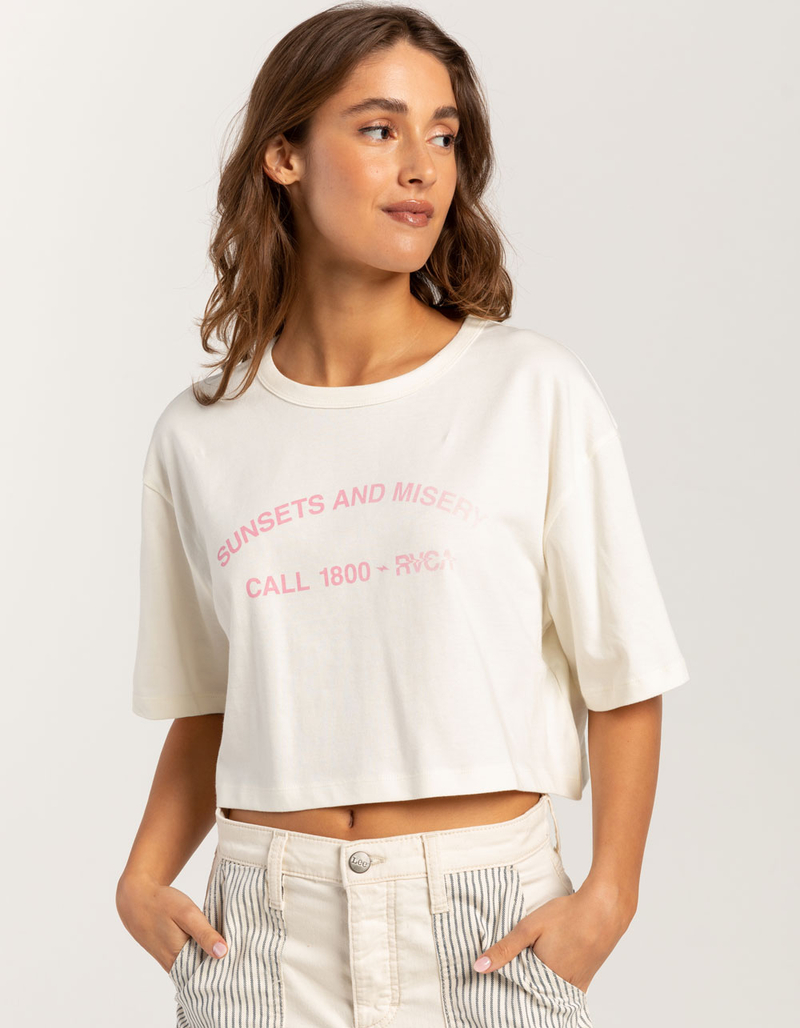 RVCA Call RVCA Half Relaxed Womens Crop Tee image number 0