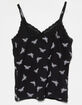FULL TILT Butterfly Lace Trim Girls Tank Top image number 2