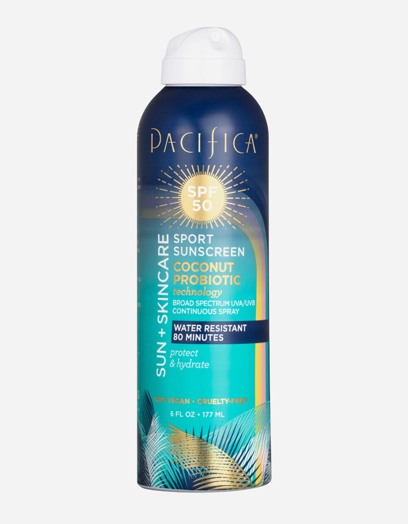 PACIFICA Coconut Probiotic SPF 50 Sport Sunscreen Spray image number 0