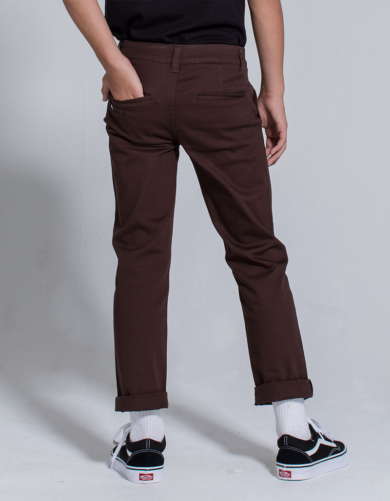 RSQ London Brown Boys Skinny Chino Pants image number 3