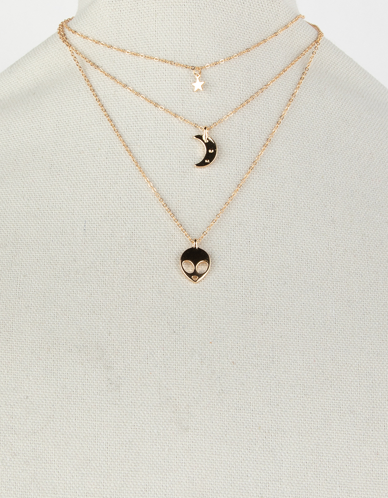 FULL TILT Layered Aliens & Star Necklace image number 2