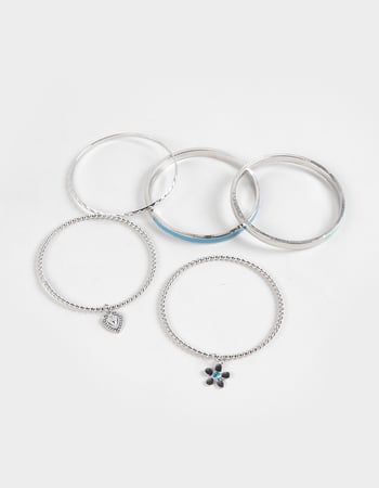FULL TILT Textured Bangle Bracelet Set Primary Image