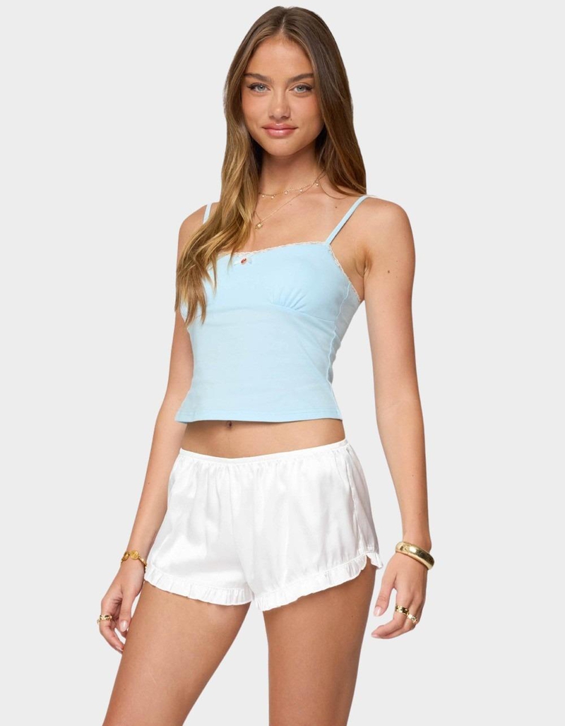 EDIKTED Jovana Lace Trim Tank Top image number 1