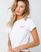 DICKIES Ribbed Logo White Baby Tee image number 1