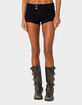 EDIKTED Margie Low Rise Denim Micro Shorts image number 1