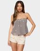 EDIKTED Lenie Strapless Chiffon Babydoll Top image number 1