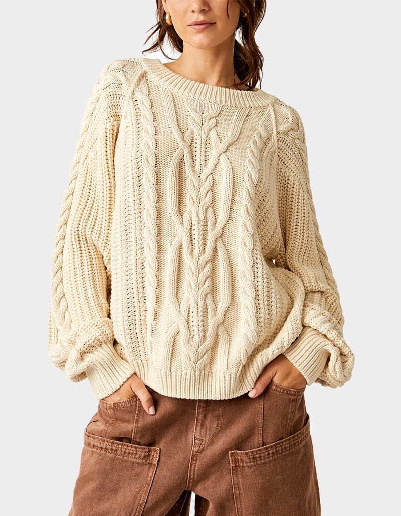 FREE PEOPLE Frankie Womens Cable Sweater image number 0