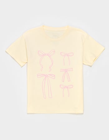 FULL TILT Multi Bow Girls Boyfriend Tee Alternative Image