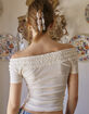 WEST OF MELROSE Off The Shoulder Ruffle Top image number 3