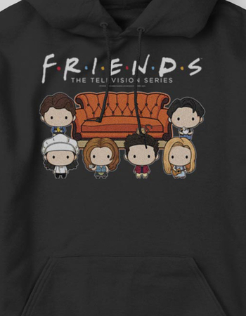 FRIENDS Cartoon Couch Crew Unisex Hoodie Alternative Image