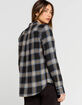 BRIXTON Bowery Womens Navy Flannel Shirt image number 4