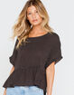 SKY AND SPARROW Polka Dot Womens Babydoll Top image number 1