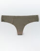 FULL TILT Love Me Now Laser Cut Olive Thong image number 1