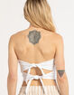 FULL TILT Smocked Tie Back Womens Tube Top image number 3