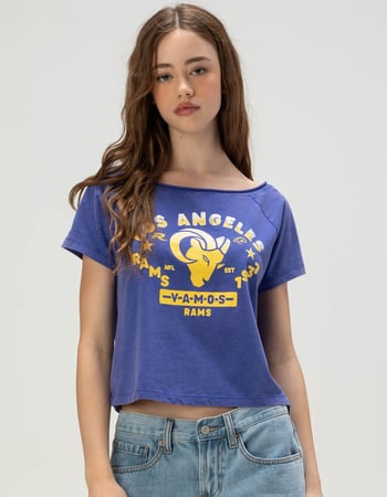 THE WILD COLLECTIVE Los Angeles Rams Womens Off The Shoulder Tee Primary Image
