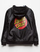 SANTA CRUZ Classic Dot Black & Red Girls Hooded Windbreaker Jacket image number 1
