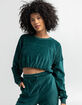 RSQ Velour Womens Crew Sweatshirt image number 1