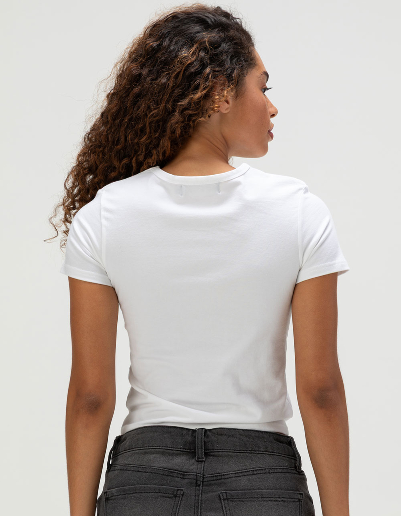 RIOT SOCIETY Hibiscus Womens Baby Tee image number 3