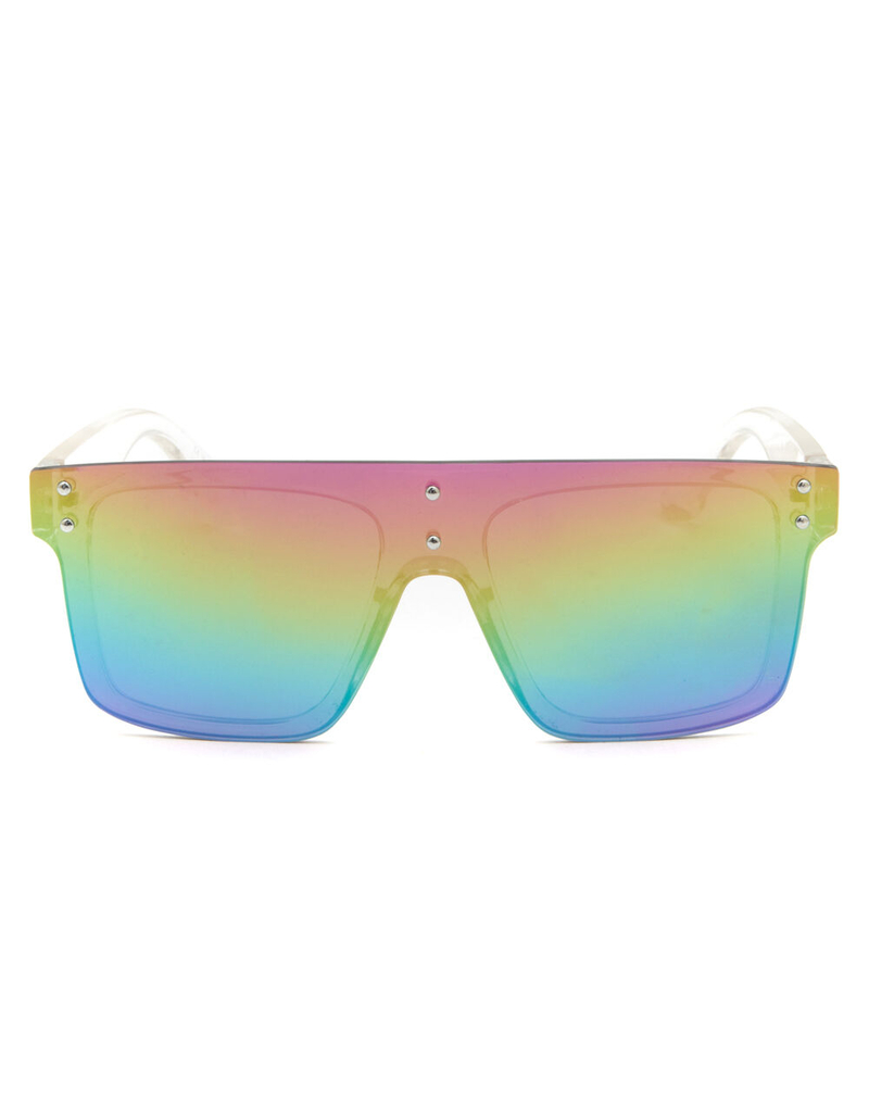 Rainbow Love Shield Sunglasses image number 1