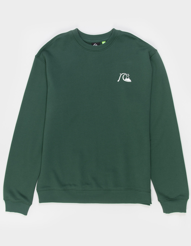 QUIKSILVER DNA Bubble Logo Mens Crewneck Sweatshirt GREEN Tillys