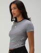 GUESS Stripe Knit Womens Baby Tee image number 3