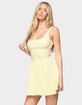 EDIKTED Reina Embroidered Cotton Mini Dress image number 2