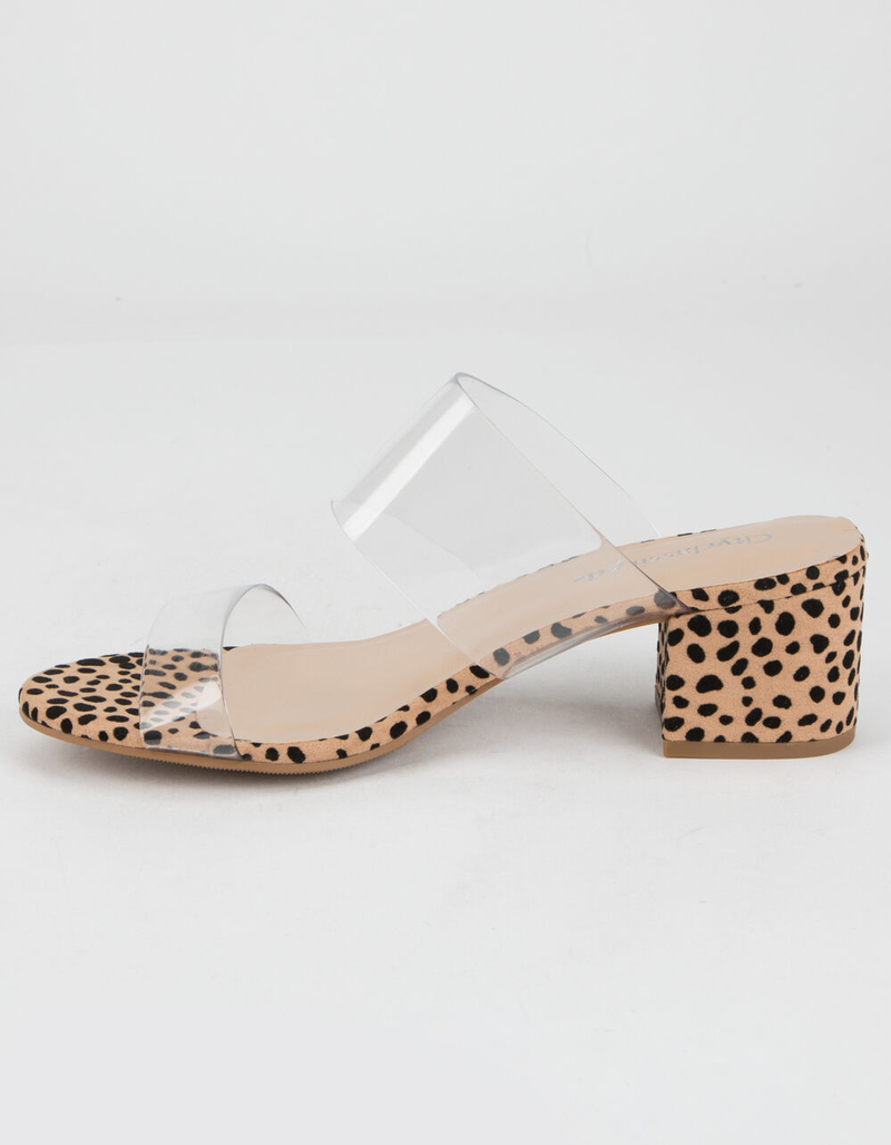 CITY CLASSIFIED Clear Strap Womens Block Heels image number 2