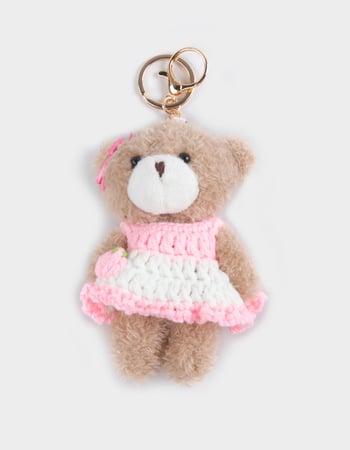 FULL TILT Plush Girly Bear Bag Charm Primary Image