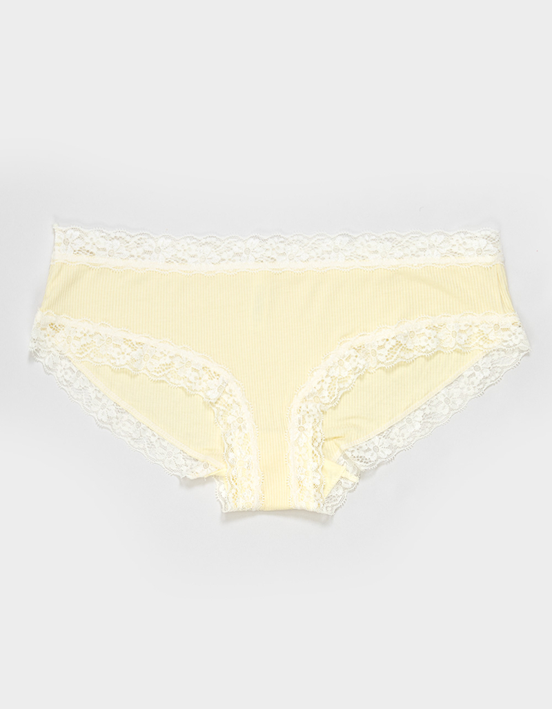 FULL TILT Rib Lace Trim Cheeky Panties image number 0