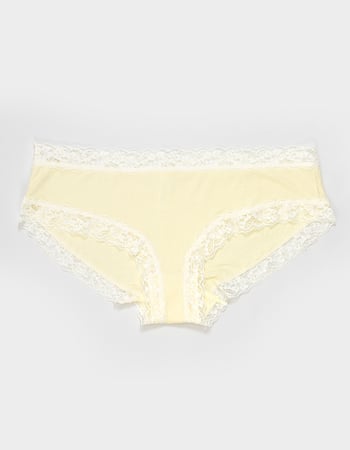 FULL TILT Rib Lace Trim Cheeky Panties Primary Image