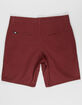 RSQ Mid Length Mens Burgundy Chino Shorts image number 2