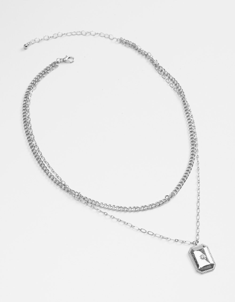 FULL TILT Layered Dog Tag Necklace image number 0