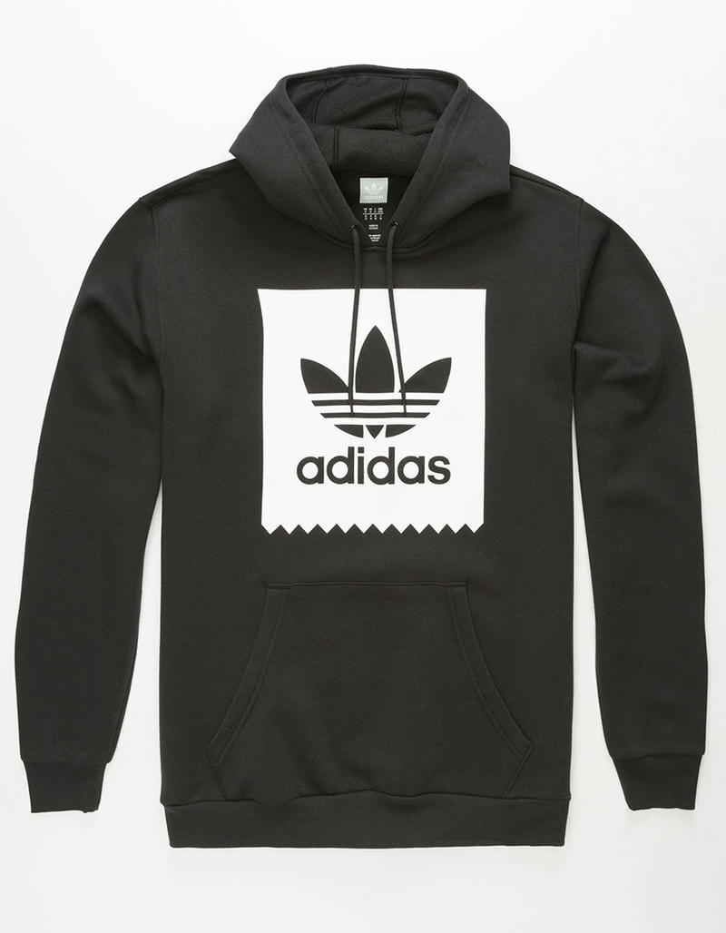 ADIDAS Solid Blackbird Black & White Mens Hoodie image number 0