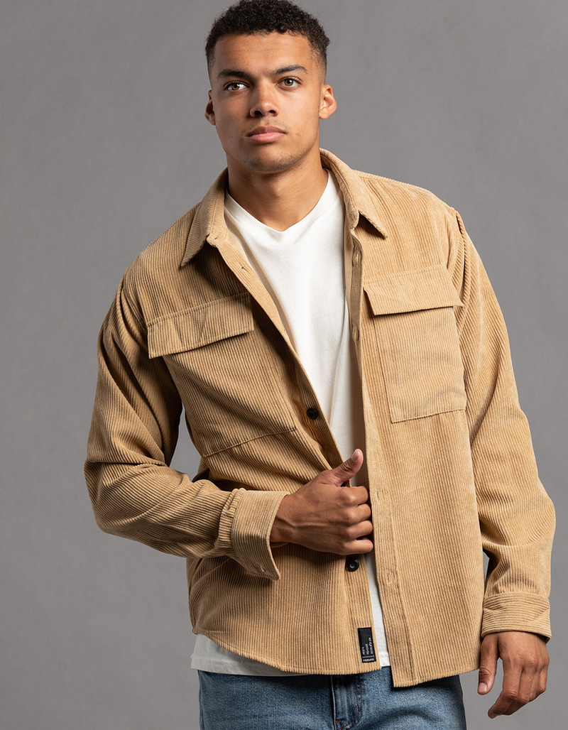 RSQ Mens Oversized Corduroy Button Up Shirt image number 0