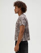 RSQ Mens Washed Shrunken Tee image number 4