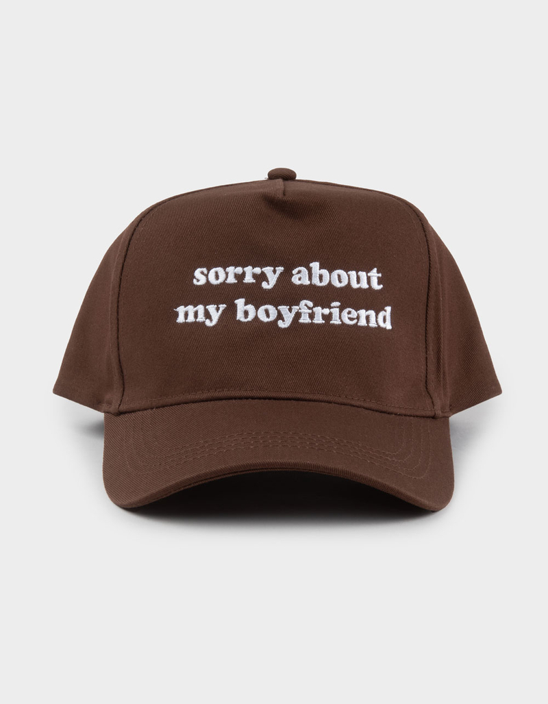 Sorry About My Boyfriend Womens Snapback Hat image number 1