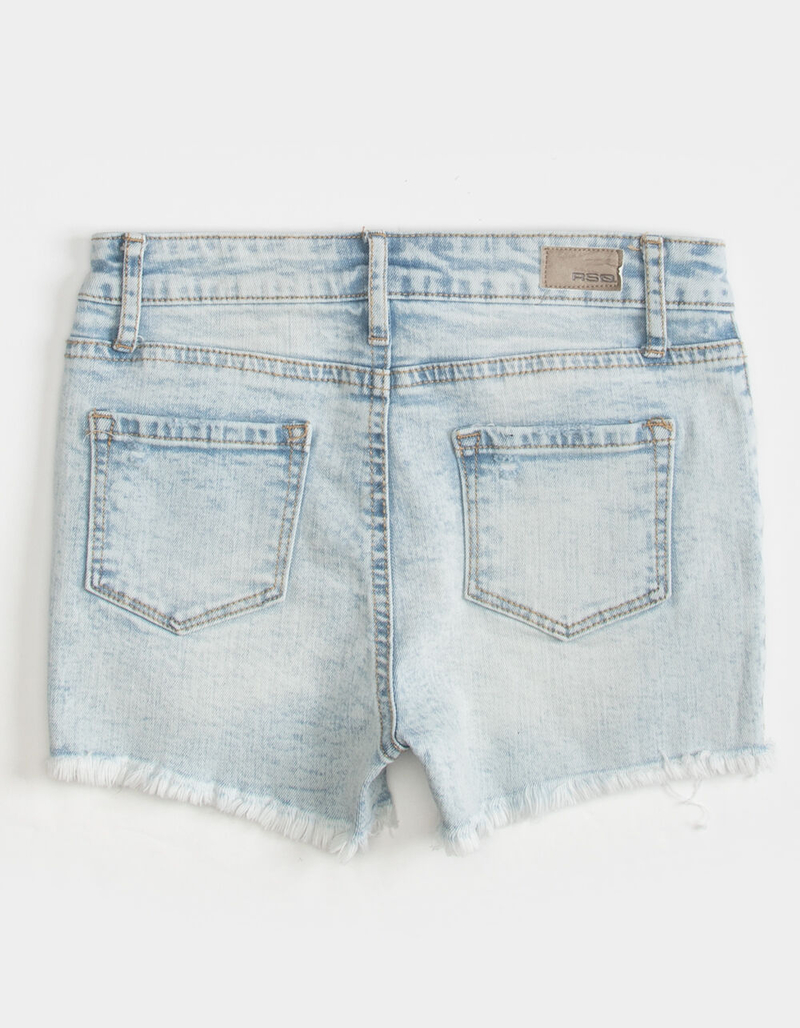 RSQ Vintage High Rise Destructed Girls Denim Shorts image number 2