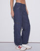 RSQ Womens Low Rise Overdye Cargo Zipper Pants image number 2