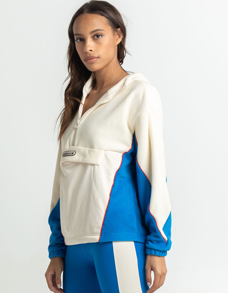 ADIDAS Retro Luxury 1/2 Zip Womens Oversized Hoodie image number 1
