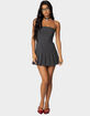 EDIKTED Pleated Drop Waist Mini Dress image number 3