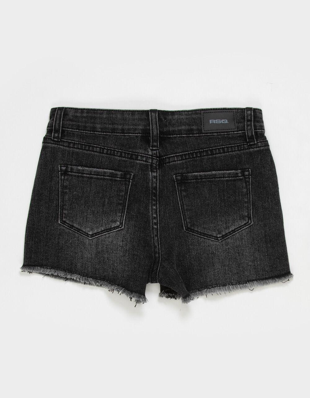 RSQ Girls Vintage High Rise Frayed Shorts - WASHED BLACK - 14 | Tillys