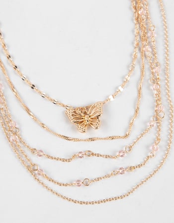 FULL TILT Multi Chain With Stones Layered Necklace Alternative Image
