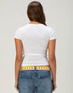 BOZZOLO Womens Rib Long Baby Tee image number 4