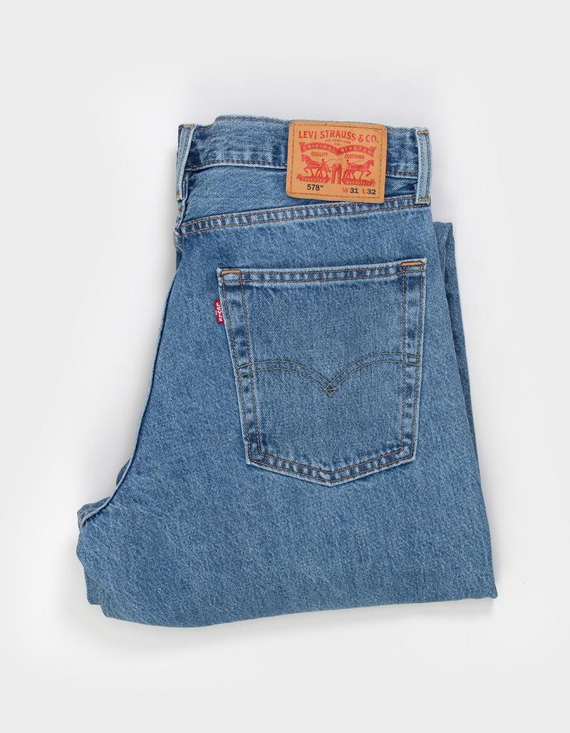 LEVI'S 578 Mens Baggy Jeans - New Blue Moon image number 13